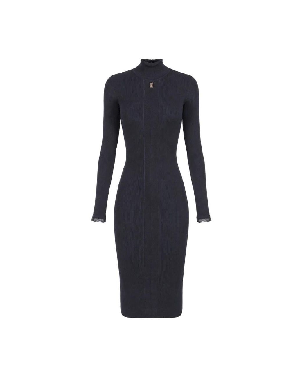 Elisabetta Franchi Blue Knitted Dresses