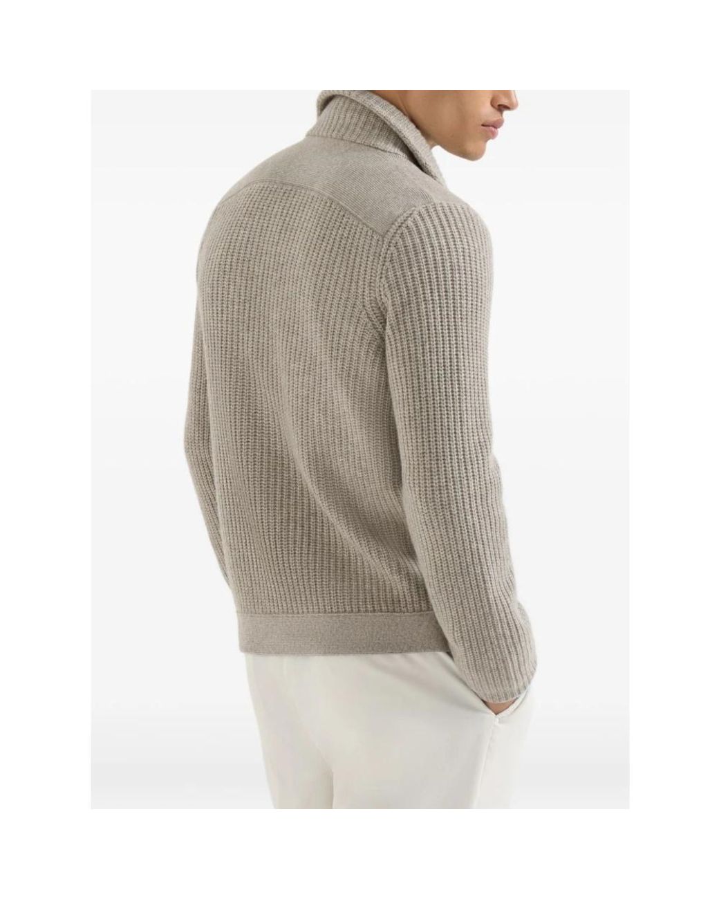 Brunello Cucinelli Gray Cashmere Knitwear for men