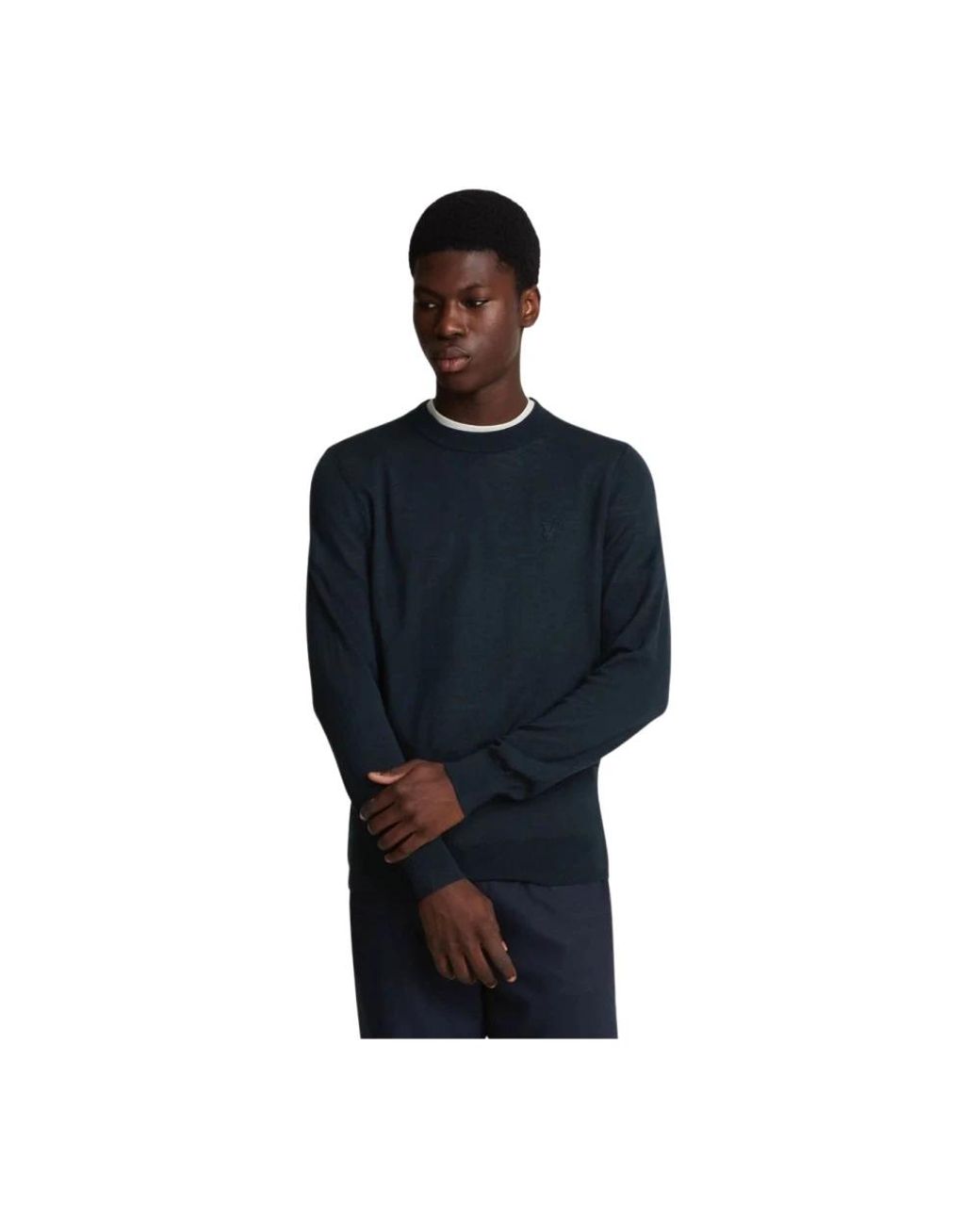 Lyle & Scott Blue Round-Neck Knitwear for men