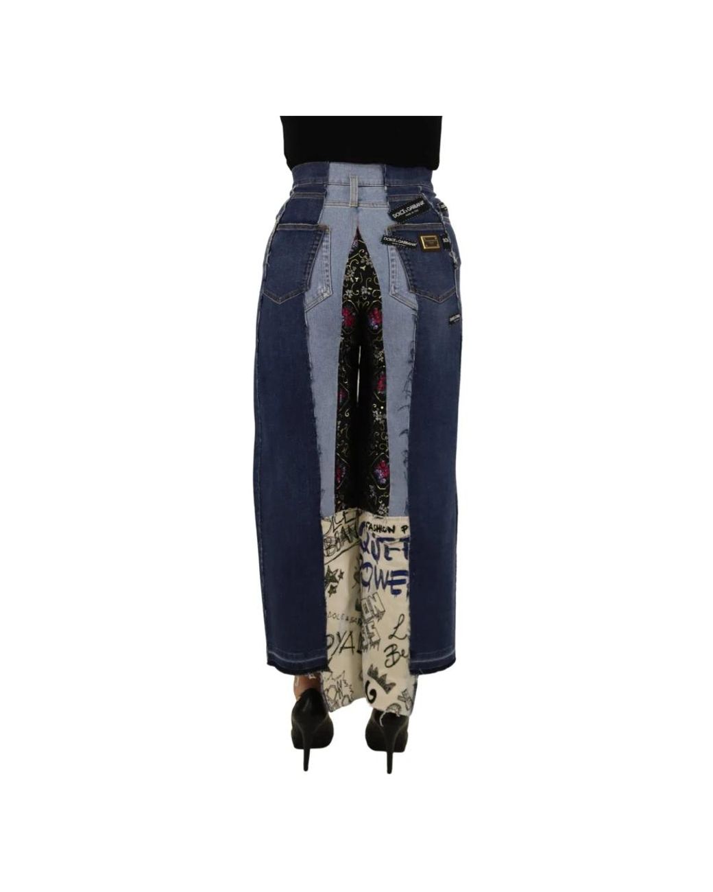Dolce & Gabbana Black Wide Jeans