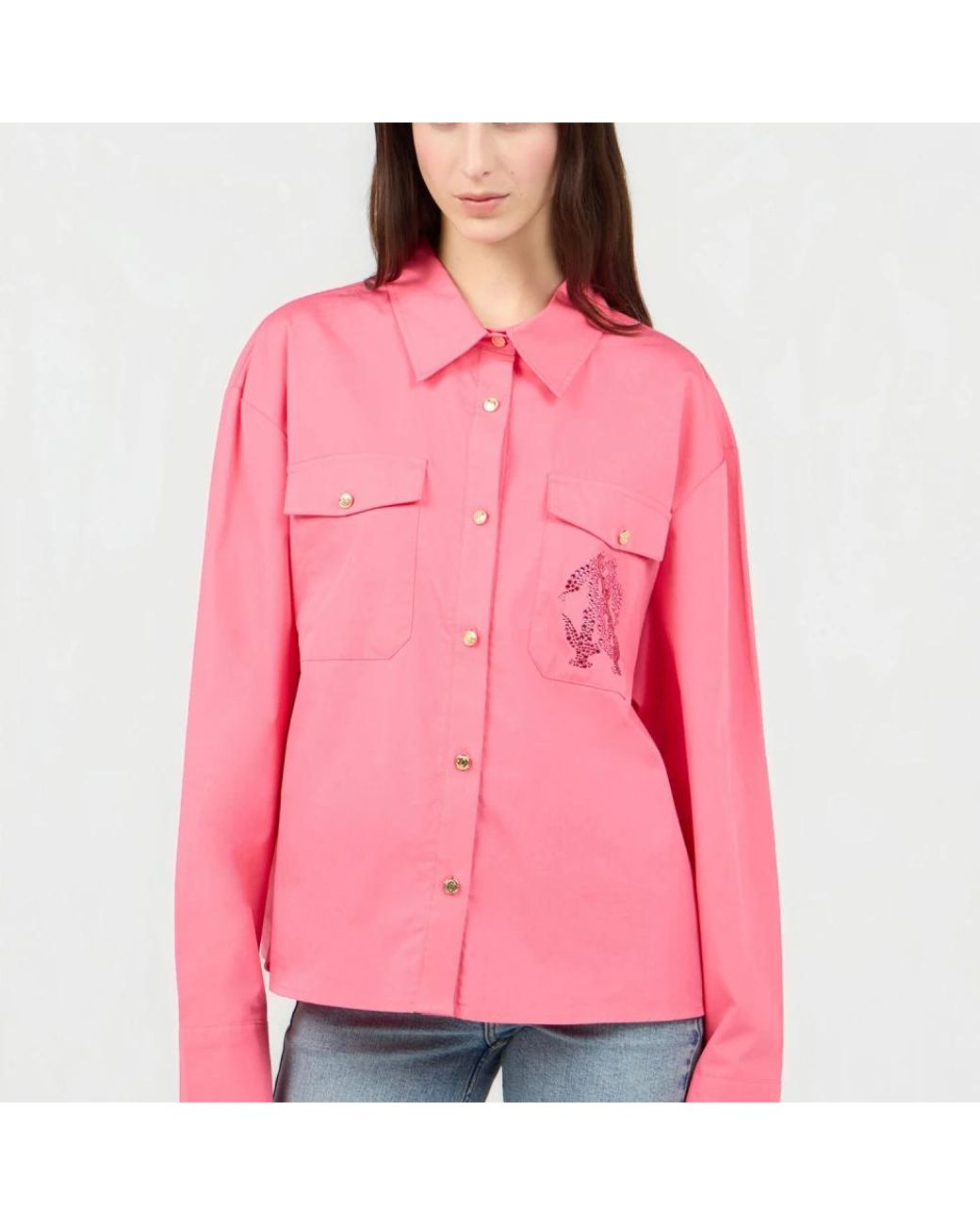 Roberto Cavalli Pink Shirts for men