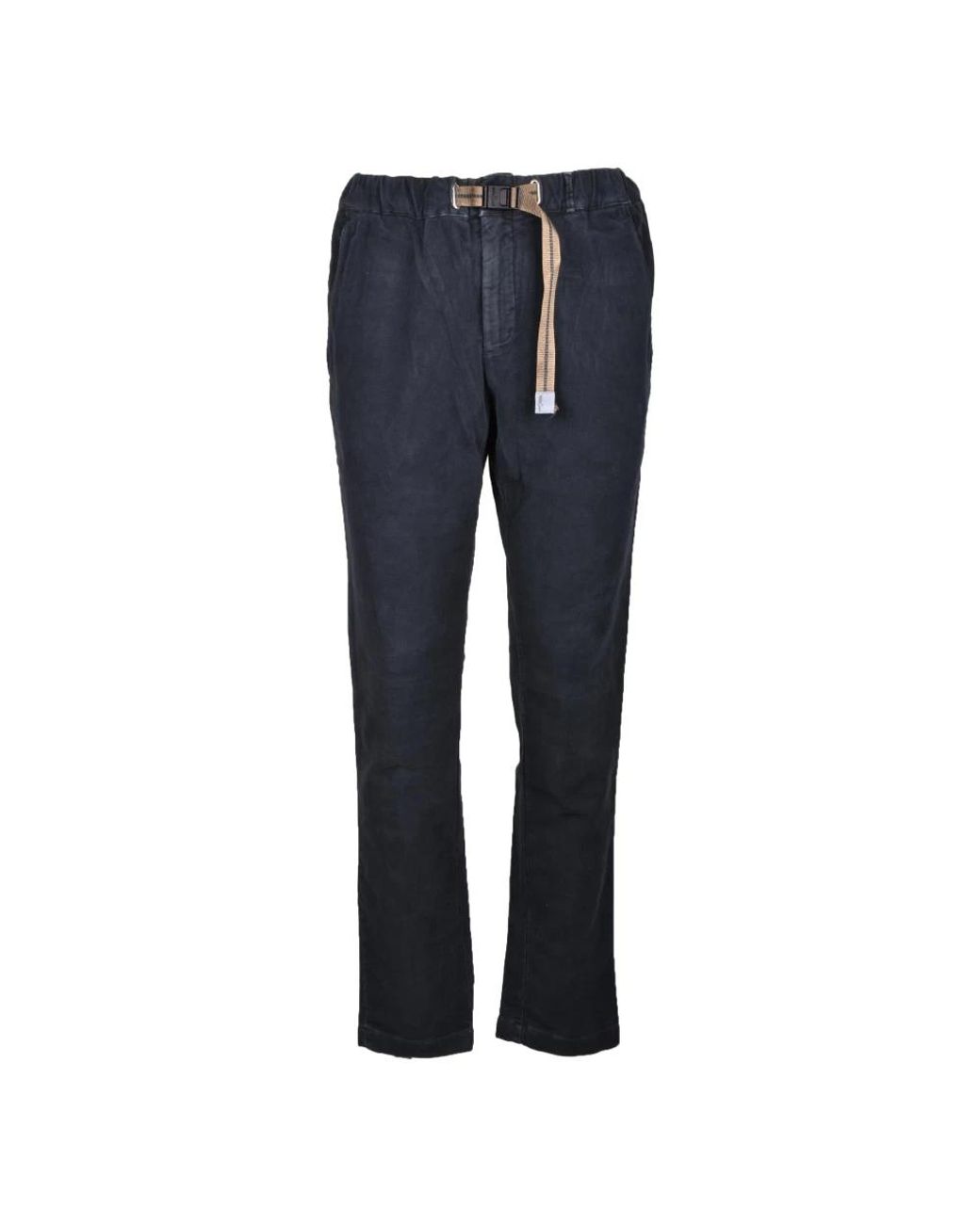 White Sand Blue Straight Trousers for men