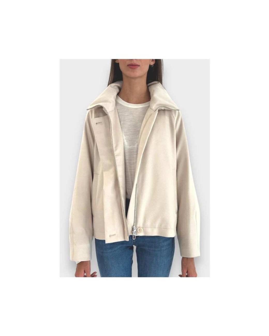 DUNO Jassen ,Wol Giubbotto Corto in het Natural