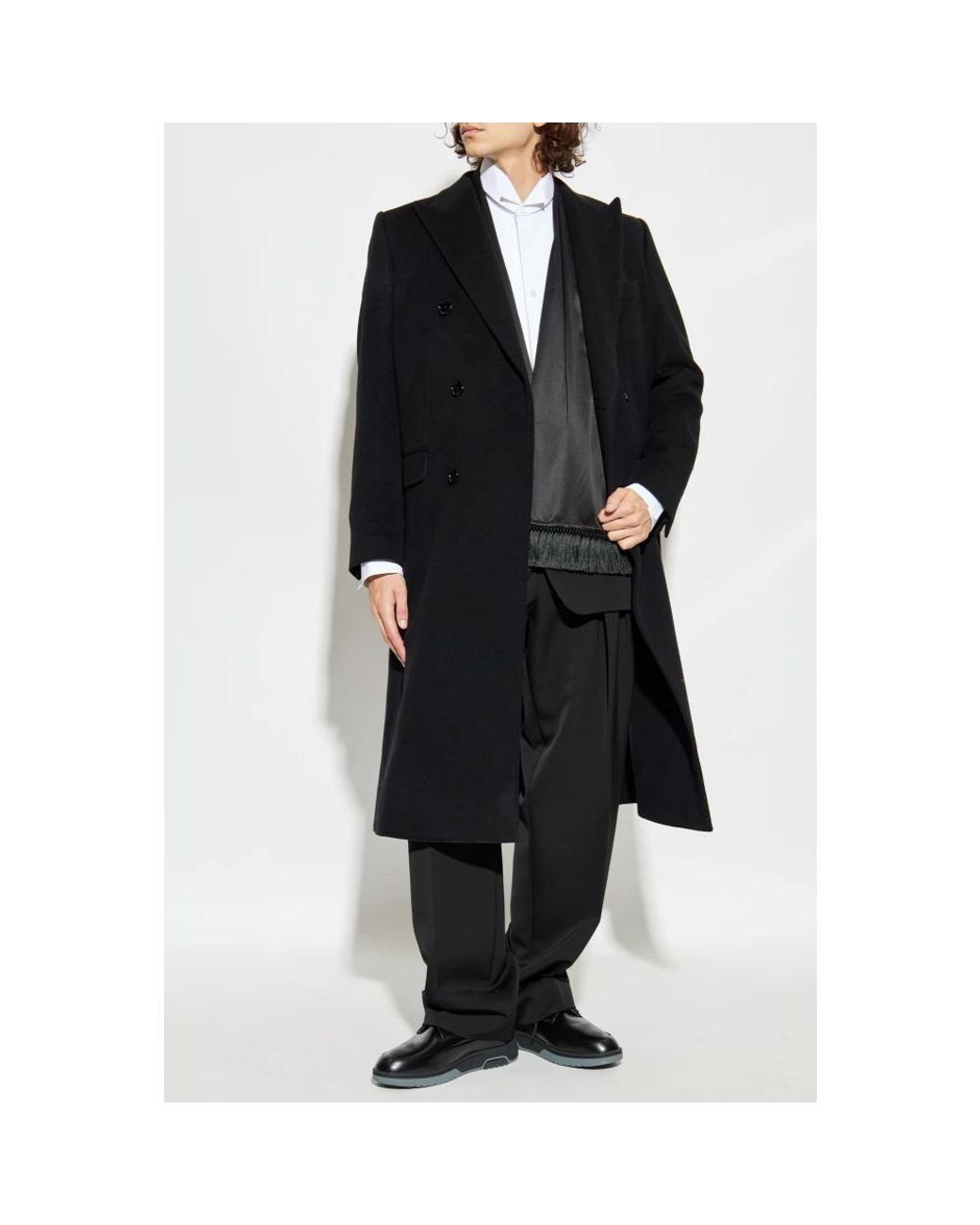 Dolce & Gabbana Black Double-Breasted Coats for men