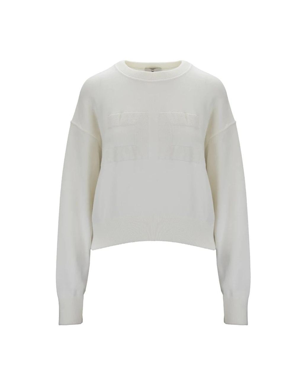 Elisabetta Franchi Gray Round-Neck Knitwear