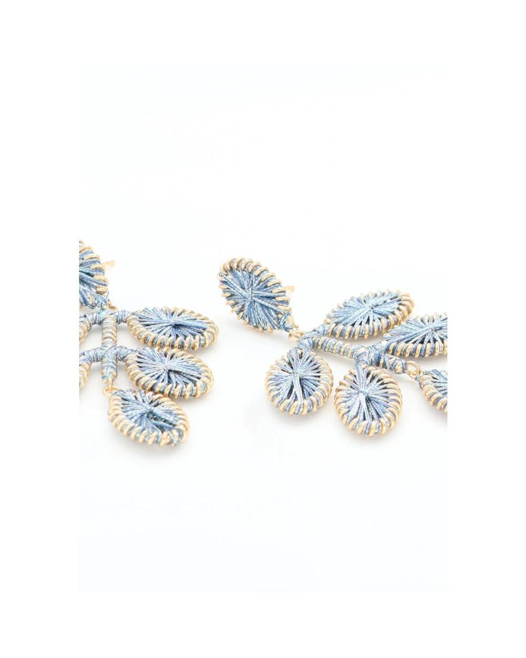 LOTT.gioielli Blue Ce Si Flower Leafs Earring M