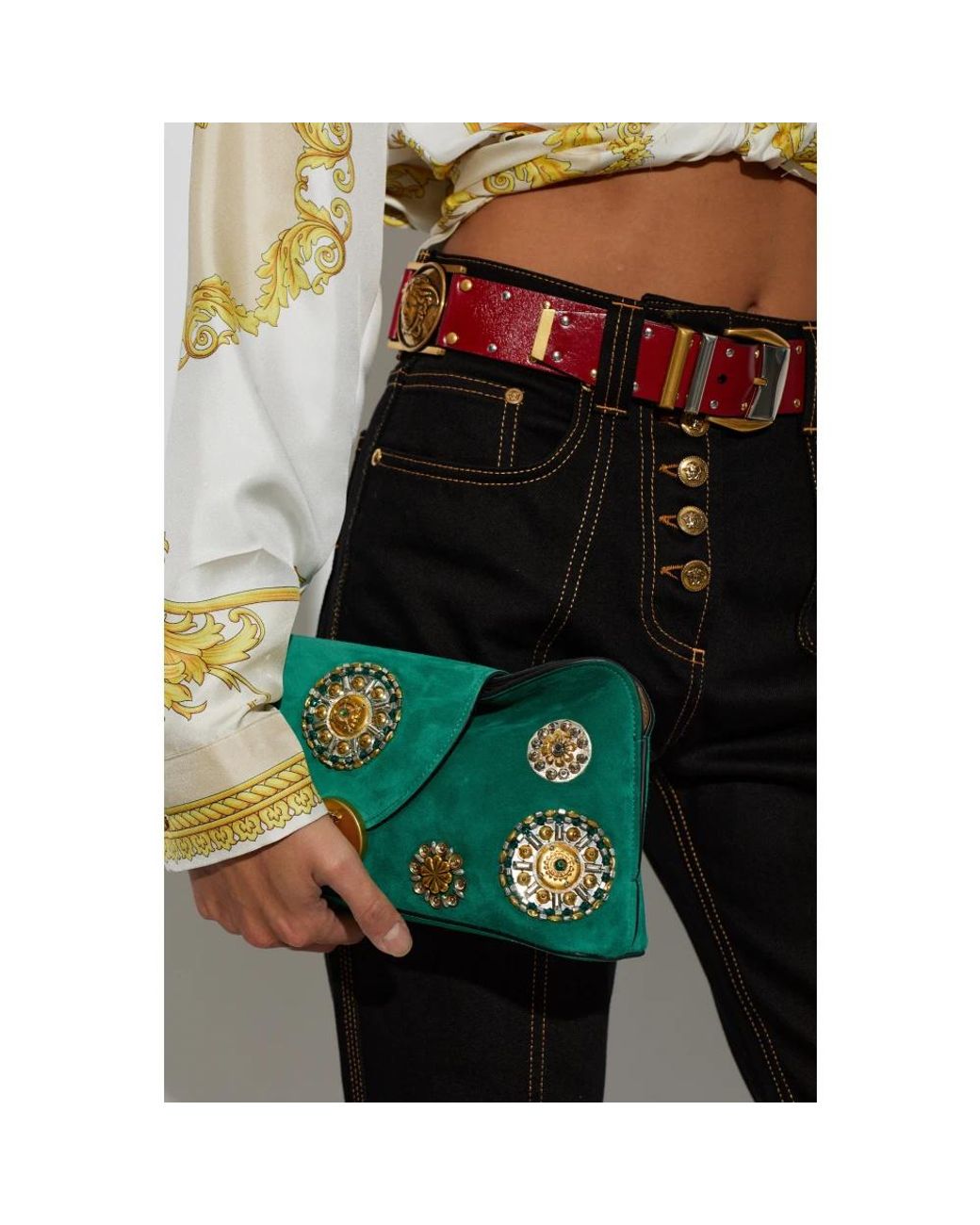 Clutches di Versace in Green
