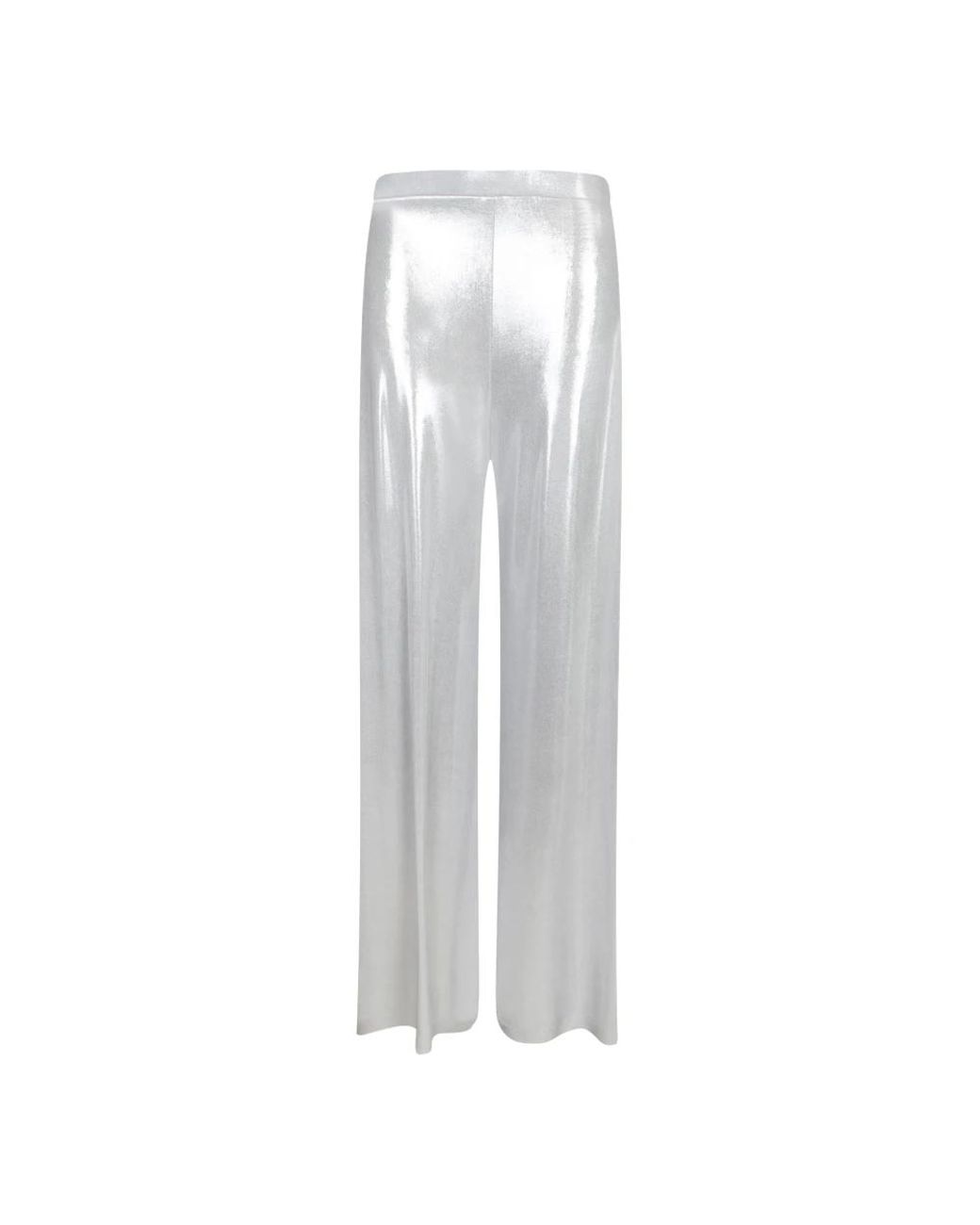 Norma Kamali White Wide Trousers
