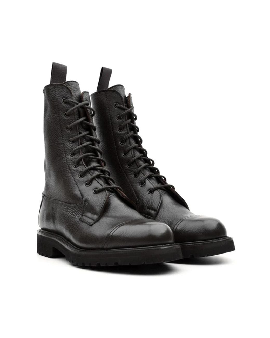Tricker's Black Lace-Up Boots
