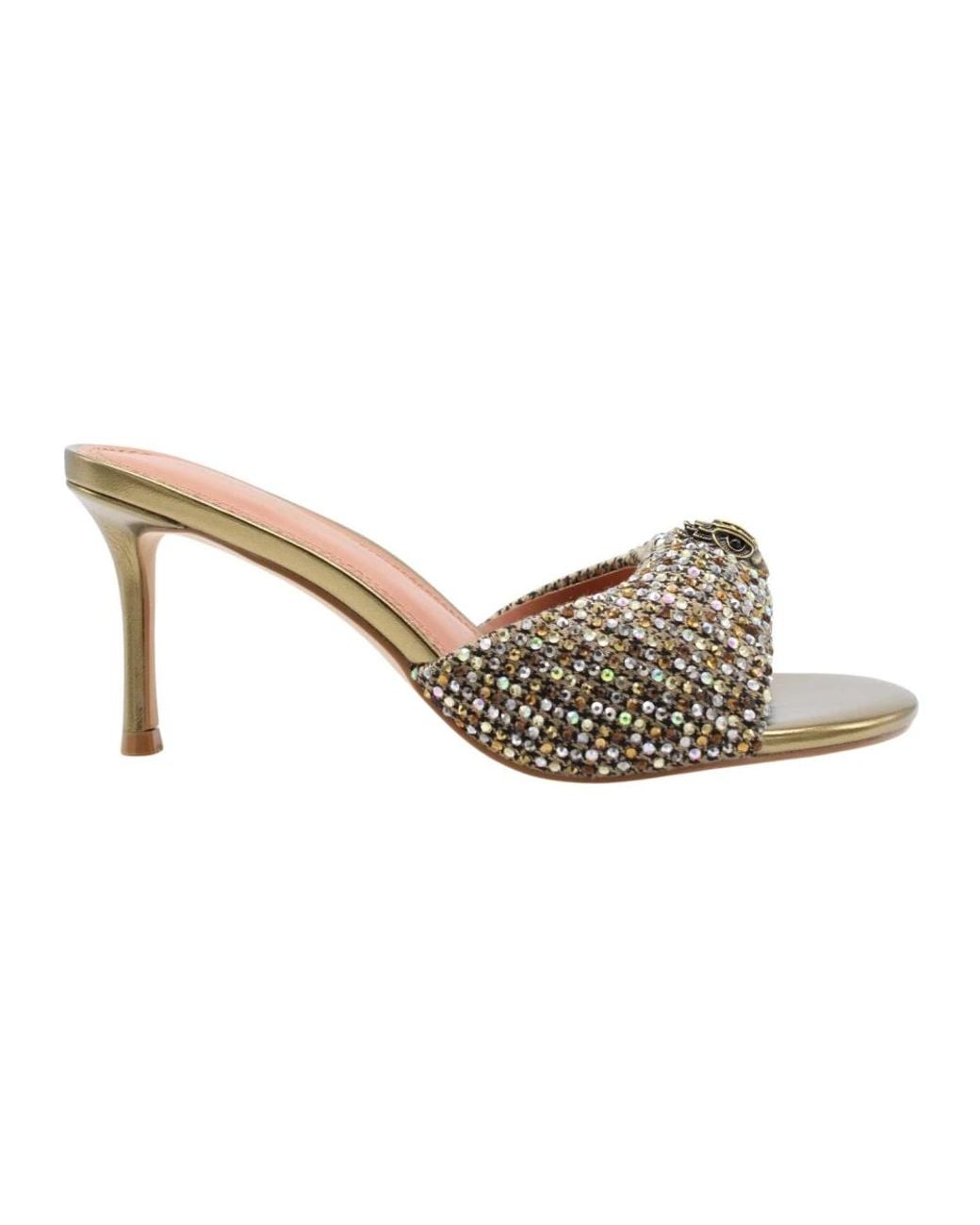 Kurt Geiger Metallic Heeled Mules