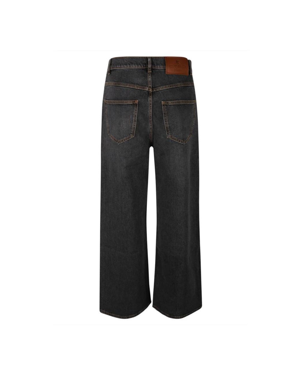 Etro Gray Wide Jeans