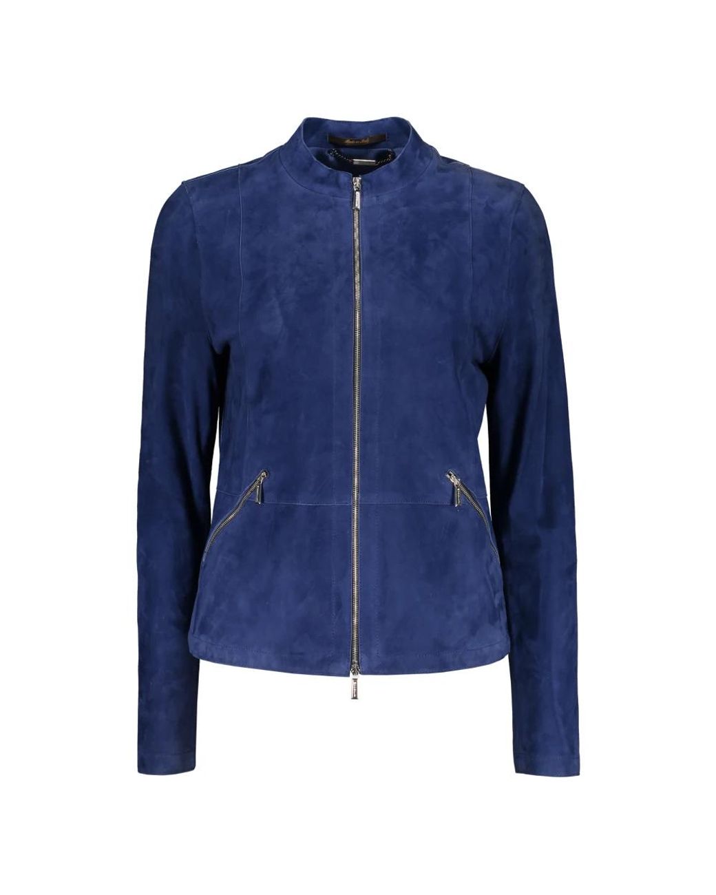 Moorer Blue Leather Jackets
