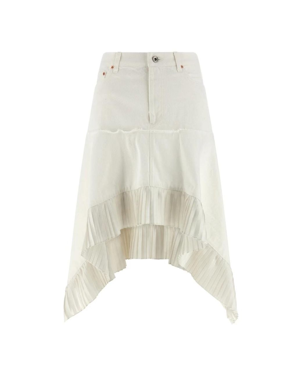 Sacai Rokken ,Wit ,Midi Skirts in het White