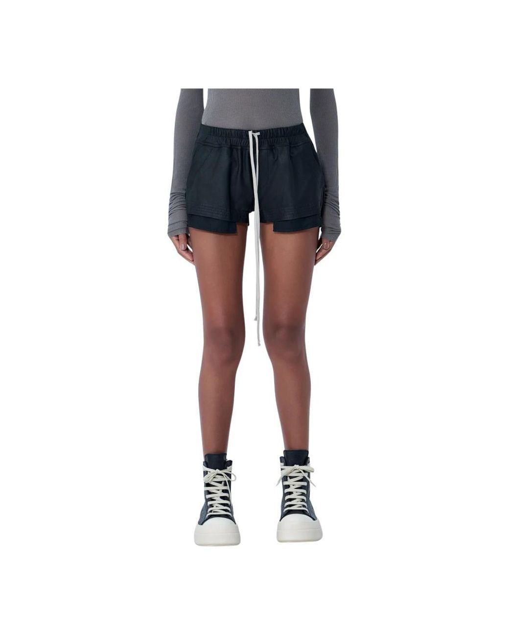 Rick Owens Blue Short Shorts