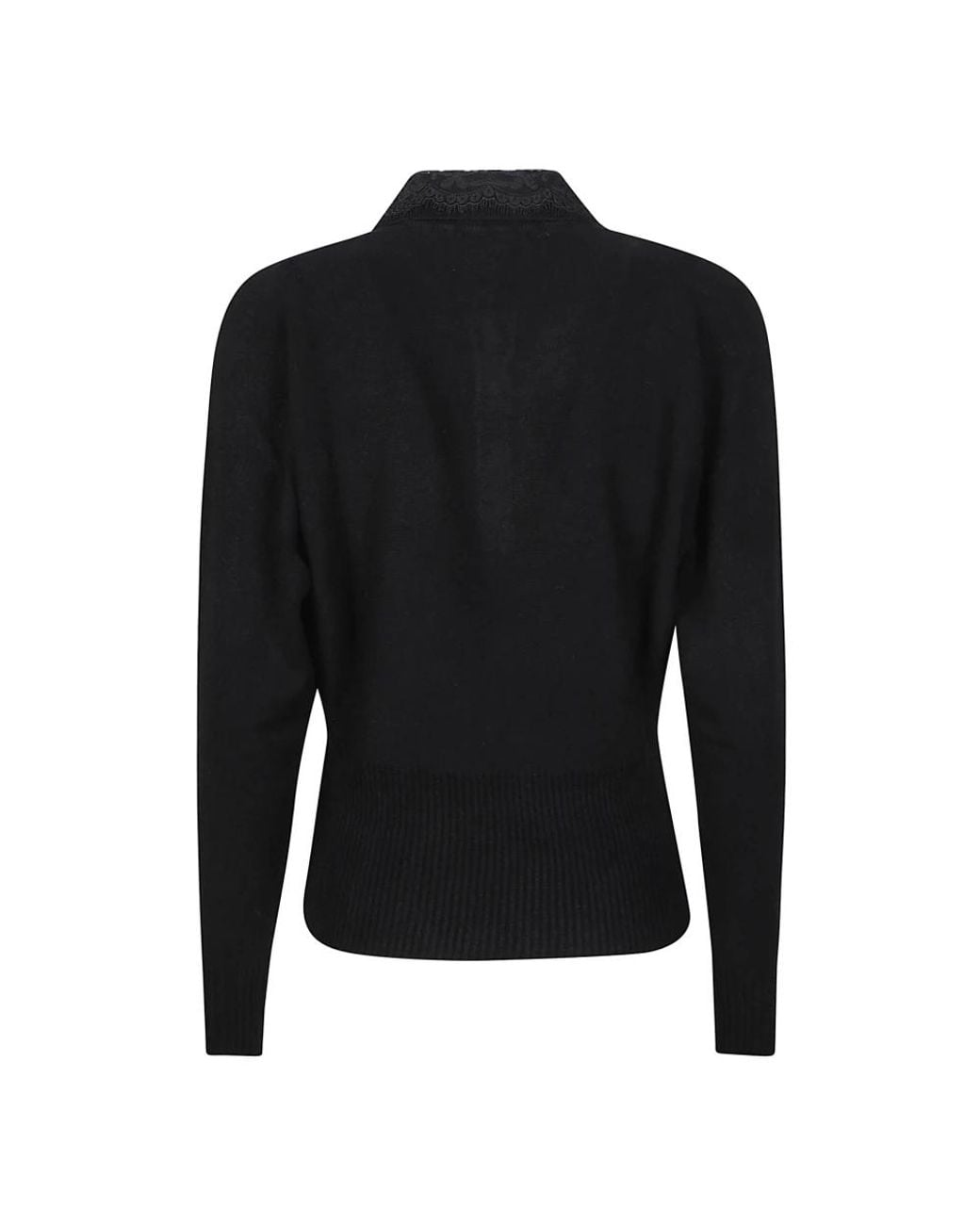 Ermanno Scervino Black Round-Neck Knitwear