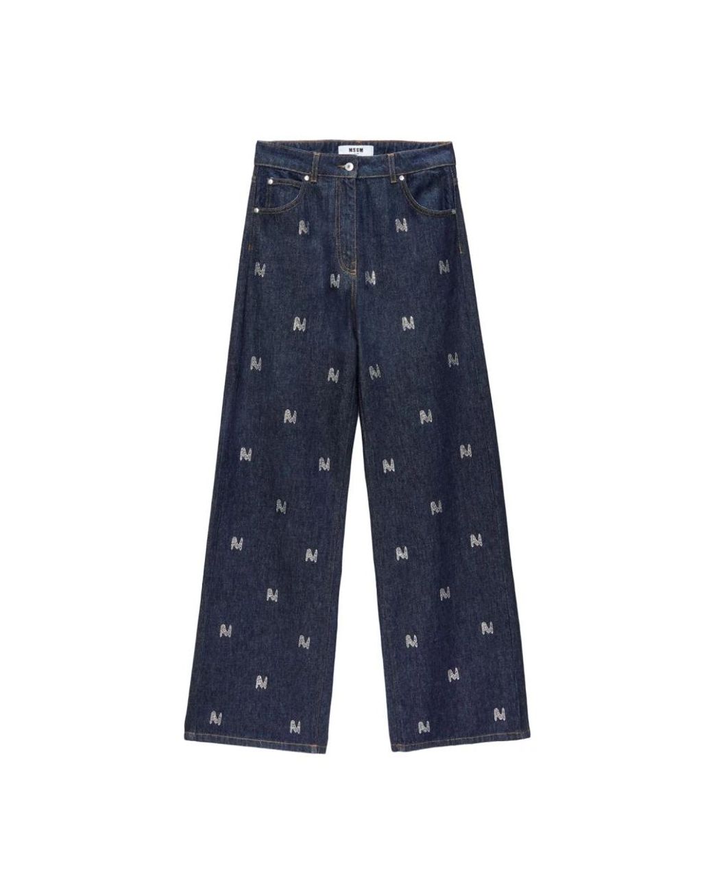 MSGM Blue Wide Jeans