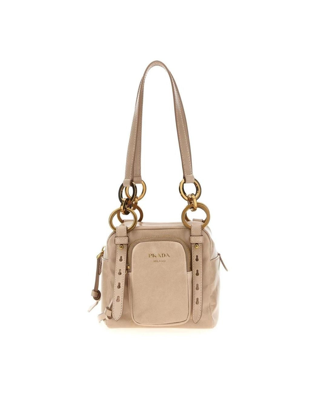 Prada Natural Shoulder Bags
