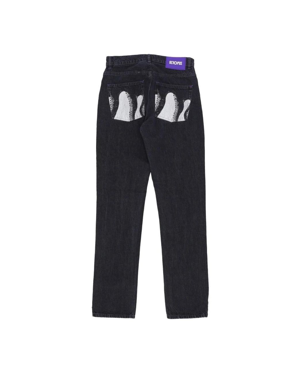 Octopus Blue Straight Fit Jeans for men