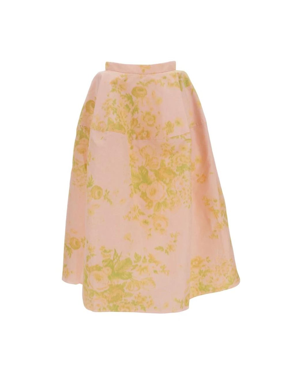 Erdem Floral Midi Rok in het Orange