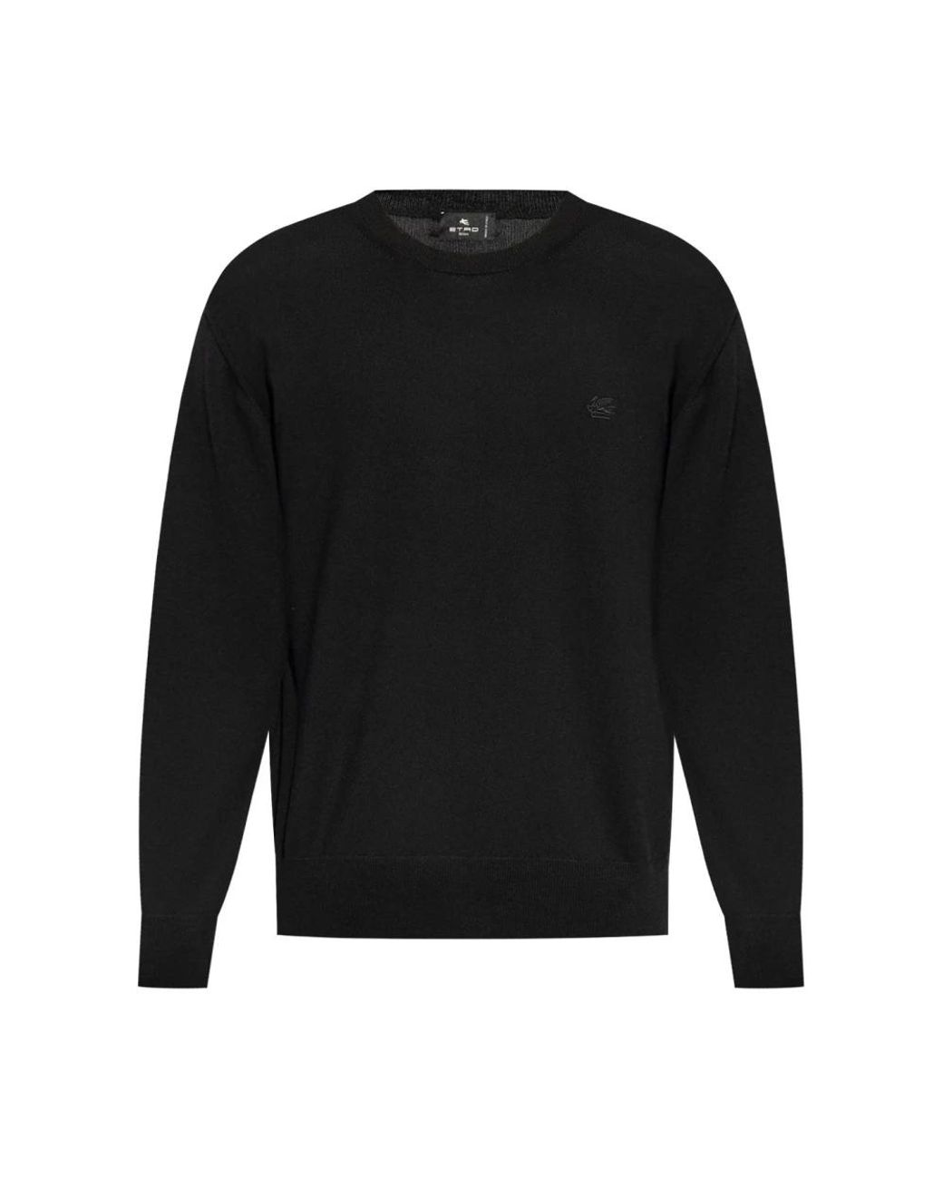 Etro Black Round-Neck Knitwear for men