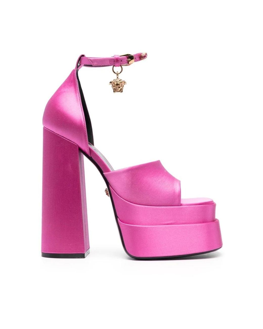 Versace Pink High Heel Sandals