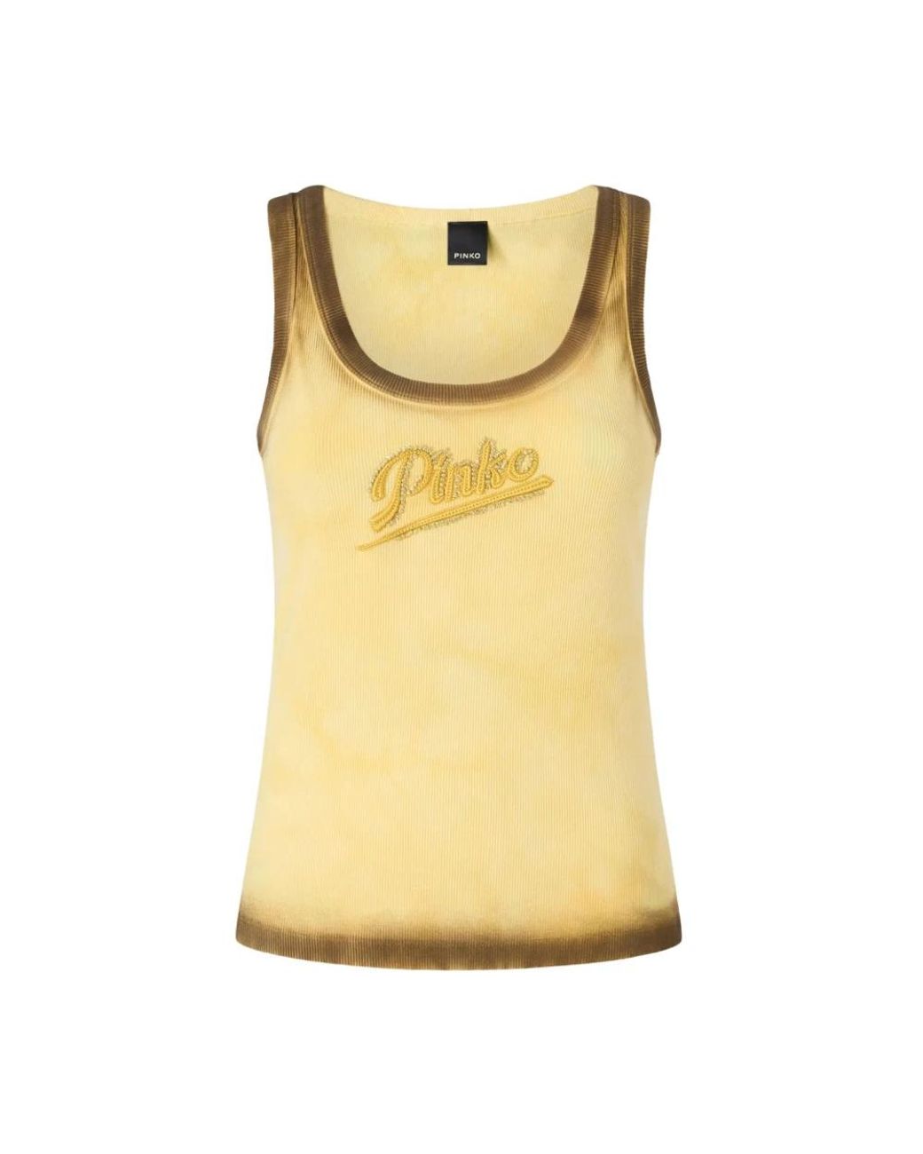 Pinko Yellow Sleeveless Tops