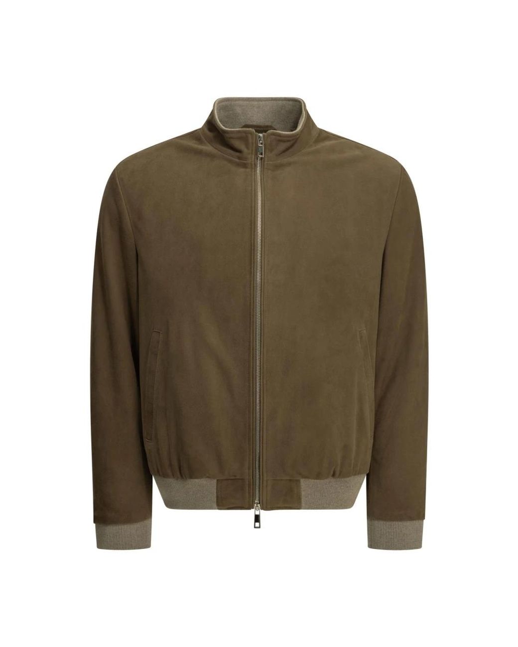 Altum Jassen ,Leer Suede Bomber Jacket in het Green voor heren