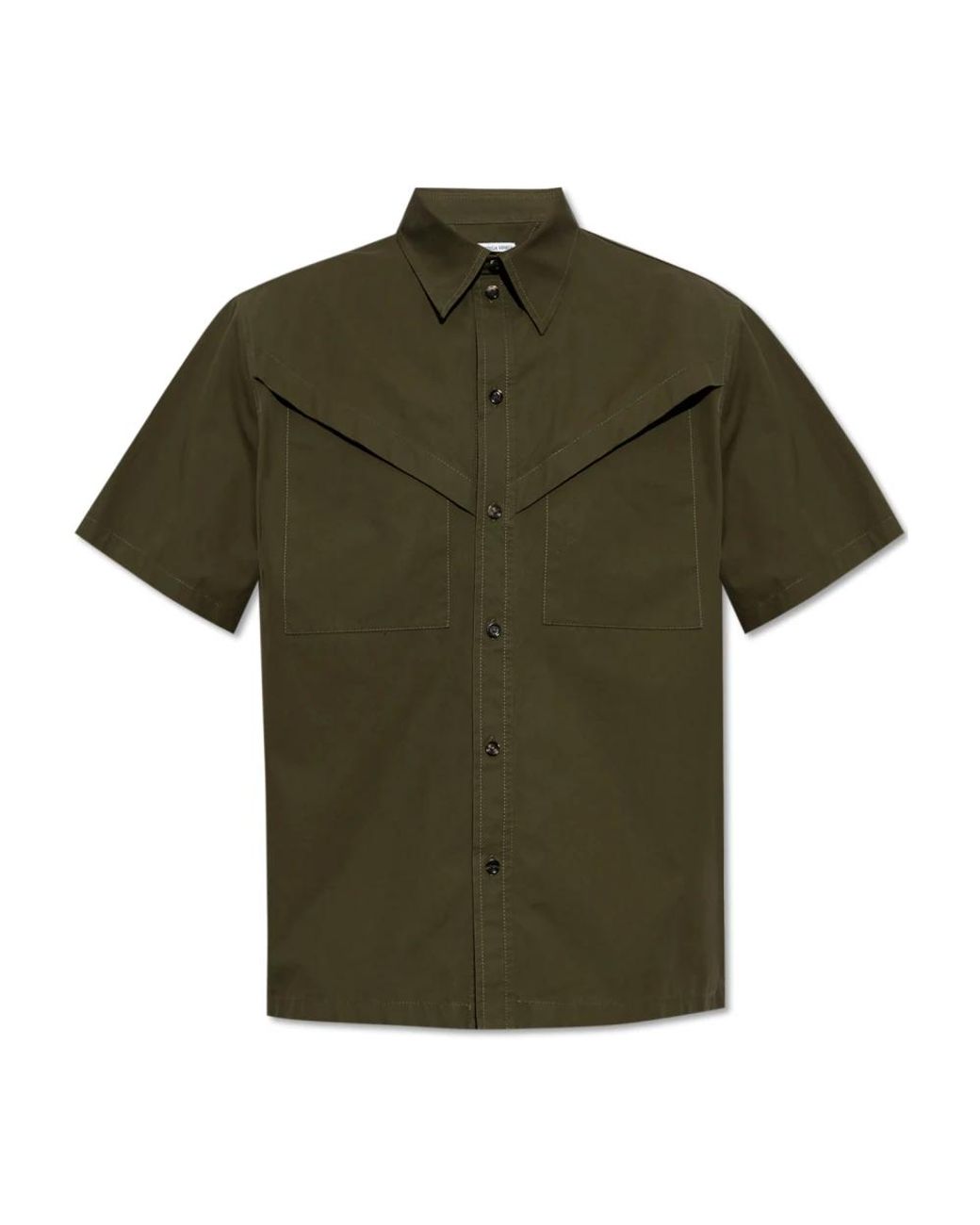 Bottega Veneta Green Short-Sleeve Shirt for men