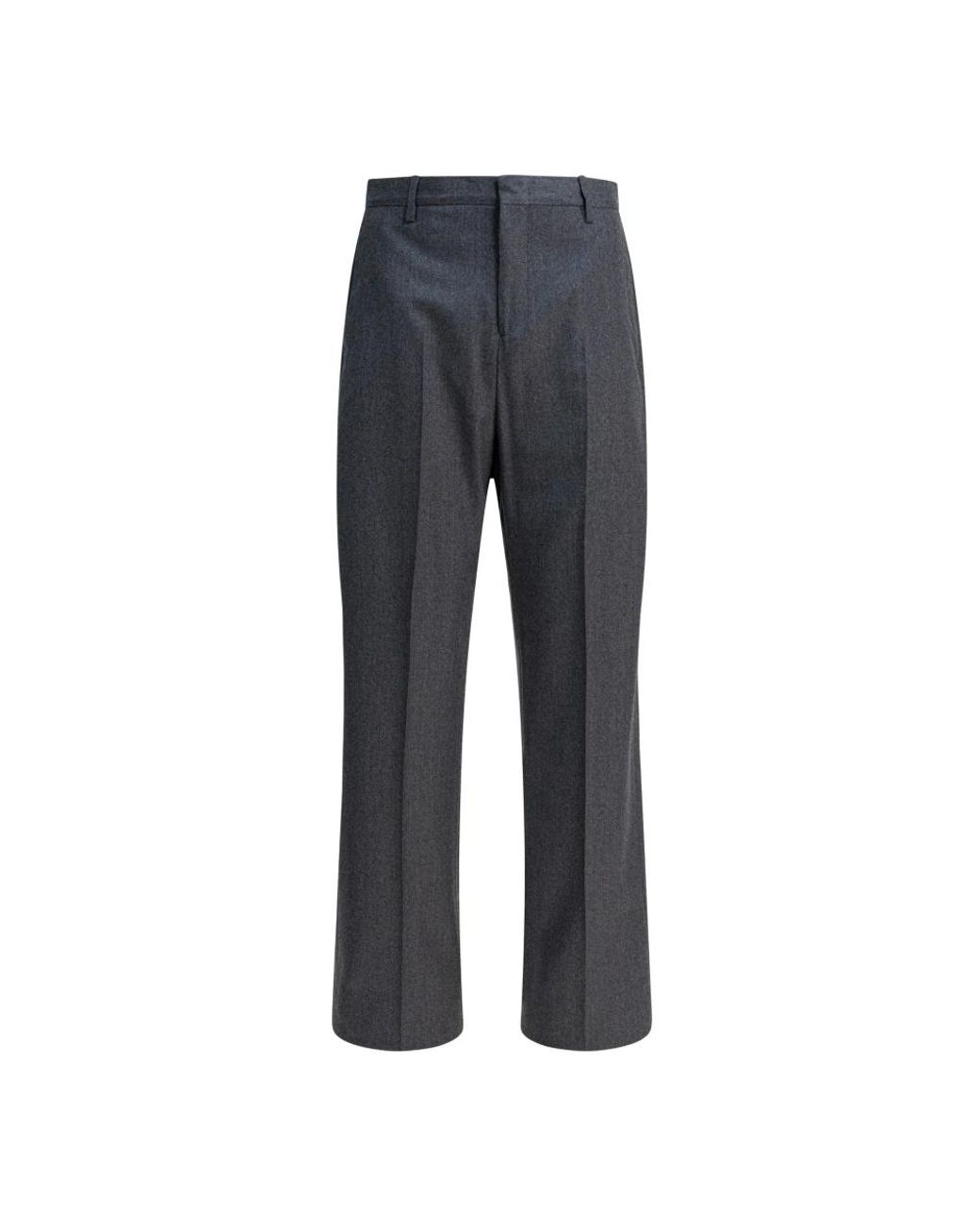 BRIGLIA Gray Straight Trousers