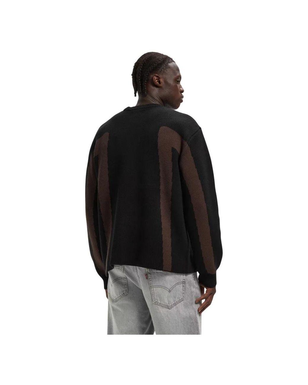 Obey Black Round-Neck Knitwear for men