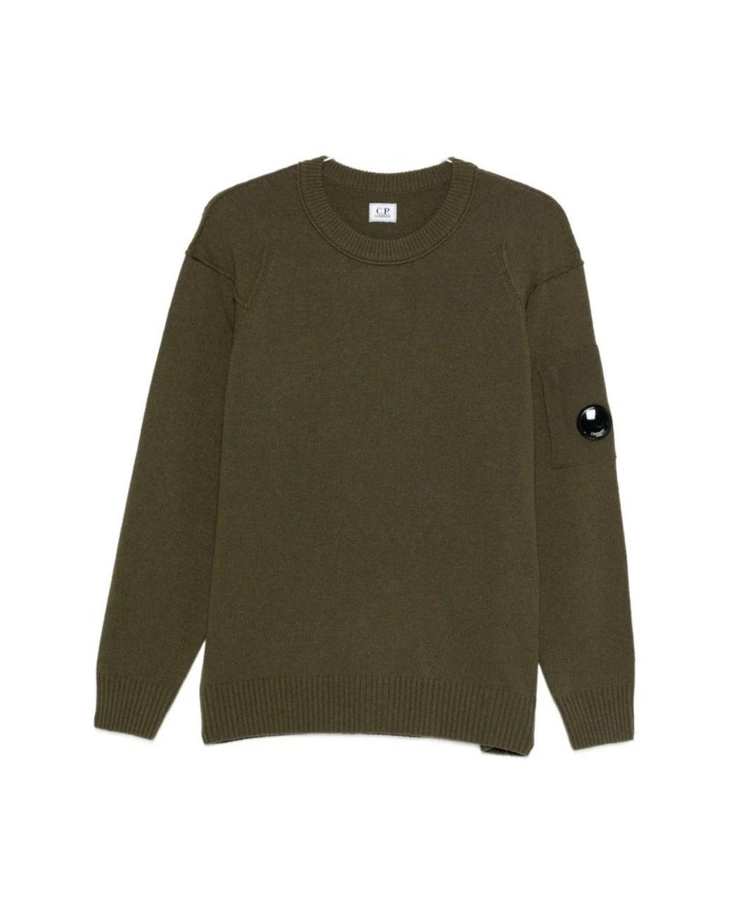 C P Company Green Round-Neck Knitwear for men