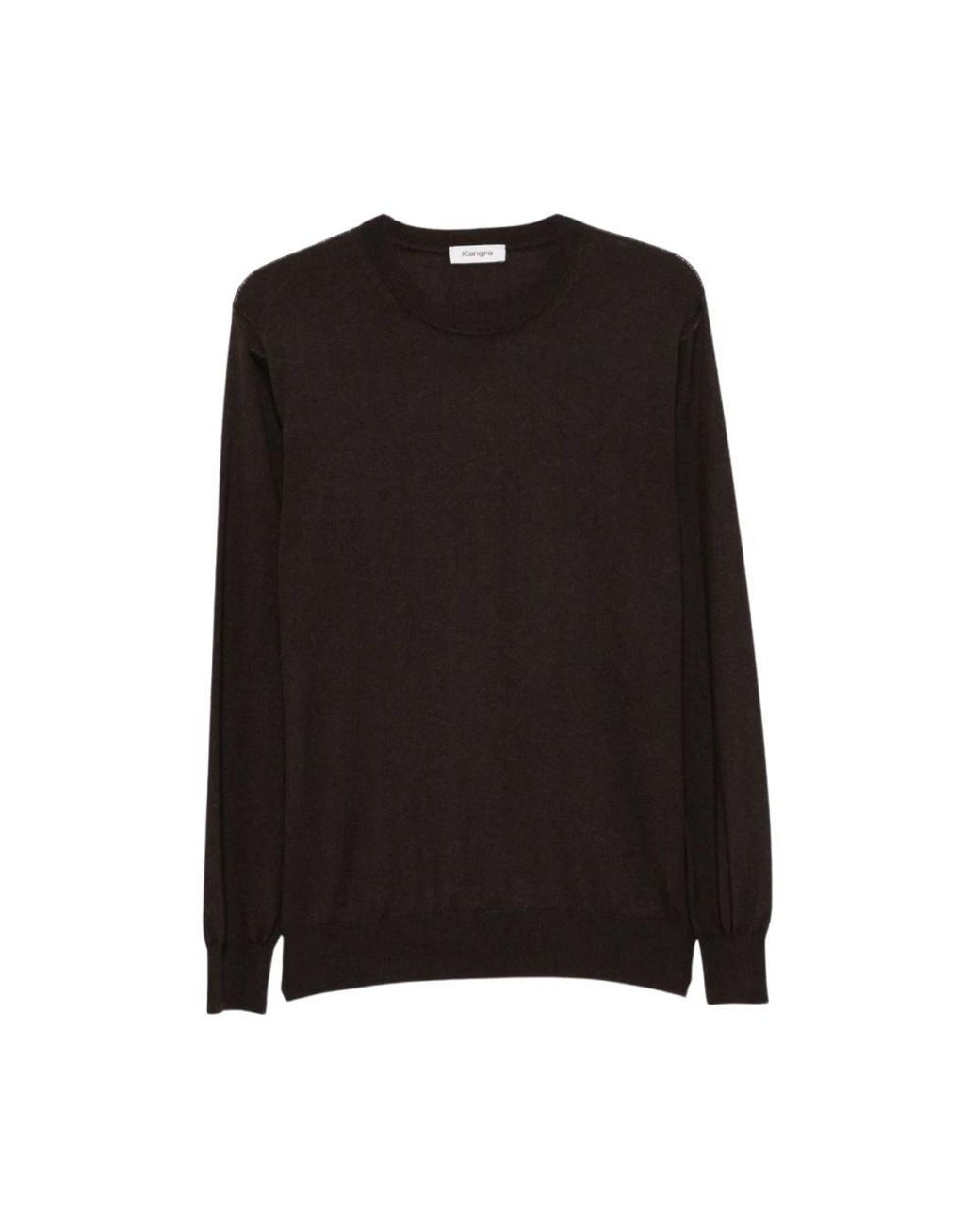 Kangra Black Round-Neck Knitwear for men