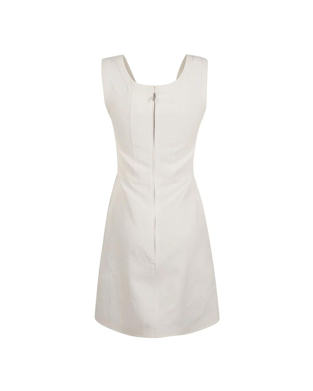 Jil Sander White Short Dresses