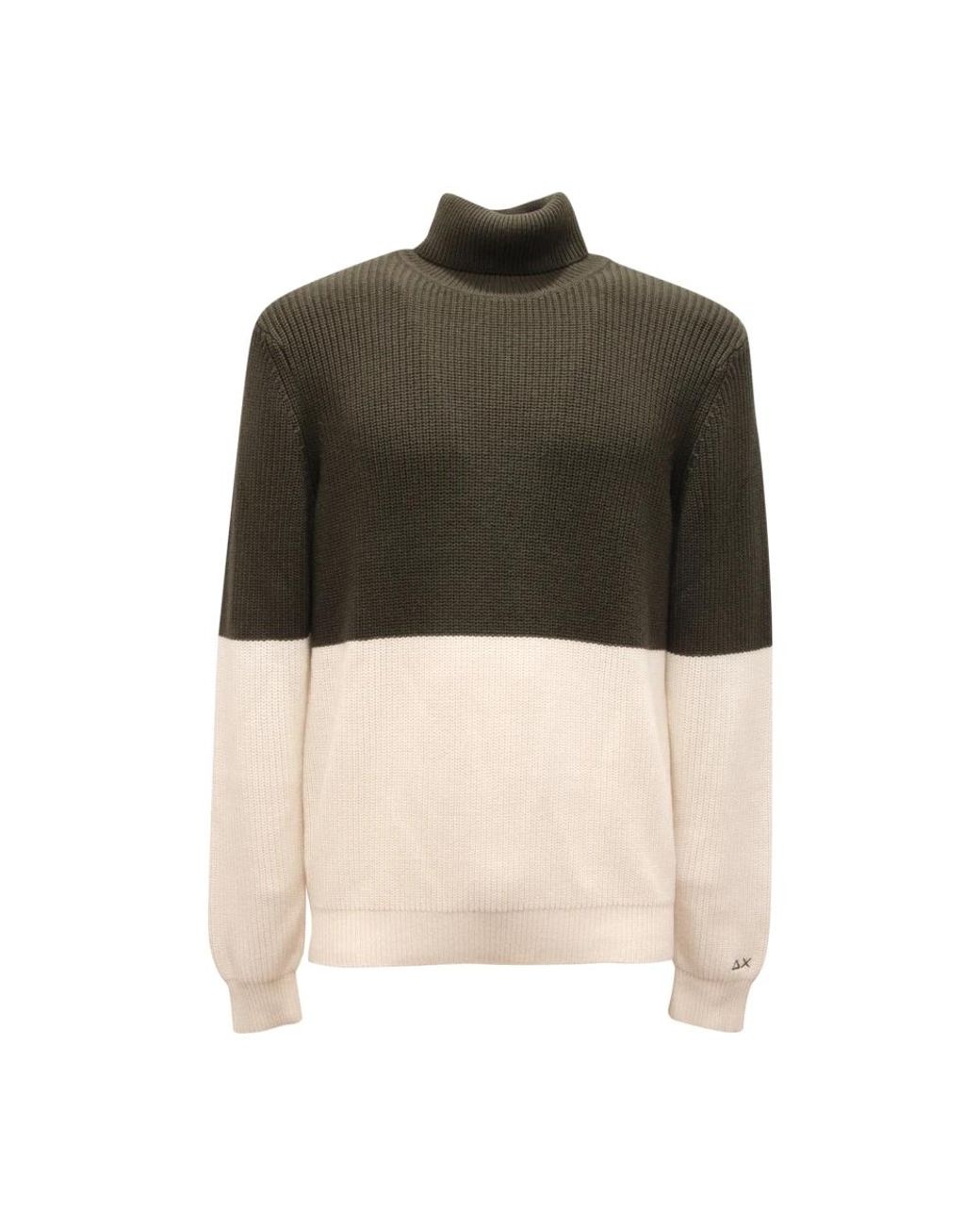 Sun 68 Green Round-Neck Knitwear for men