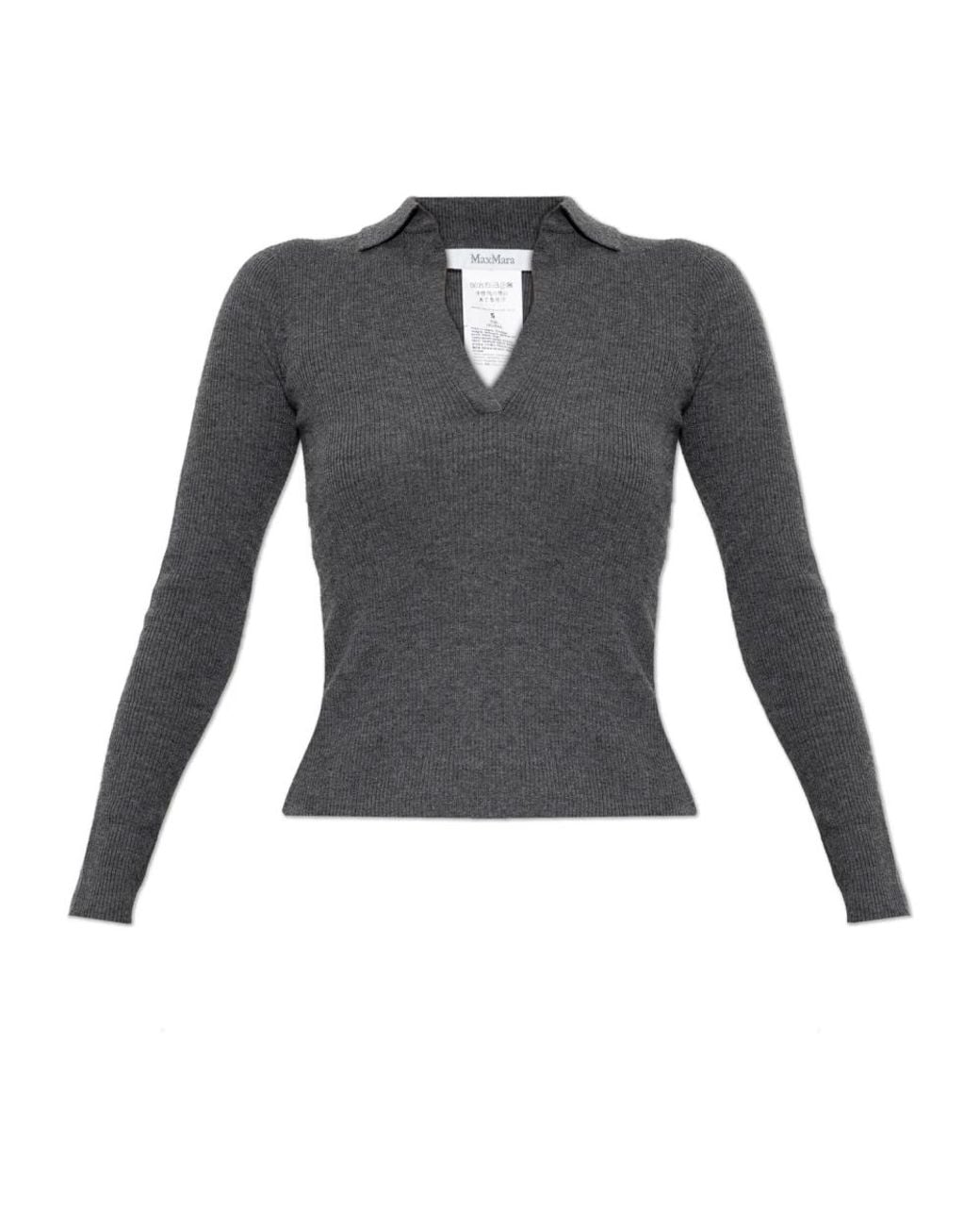 Max Mara Gray Cashmere Knitwear