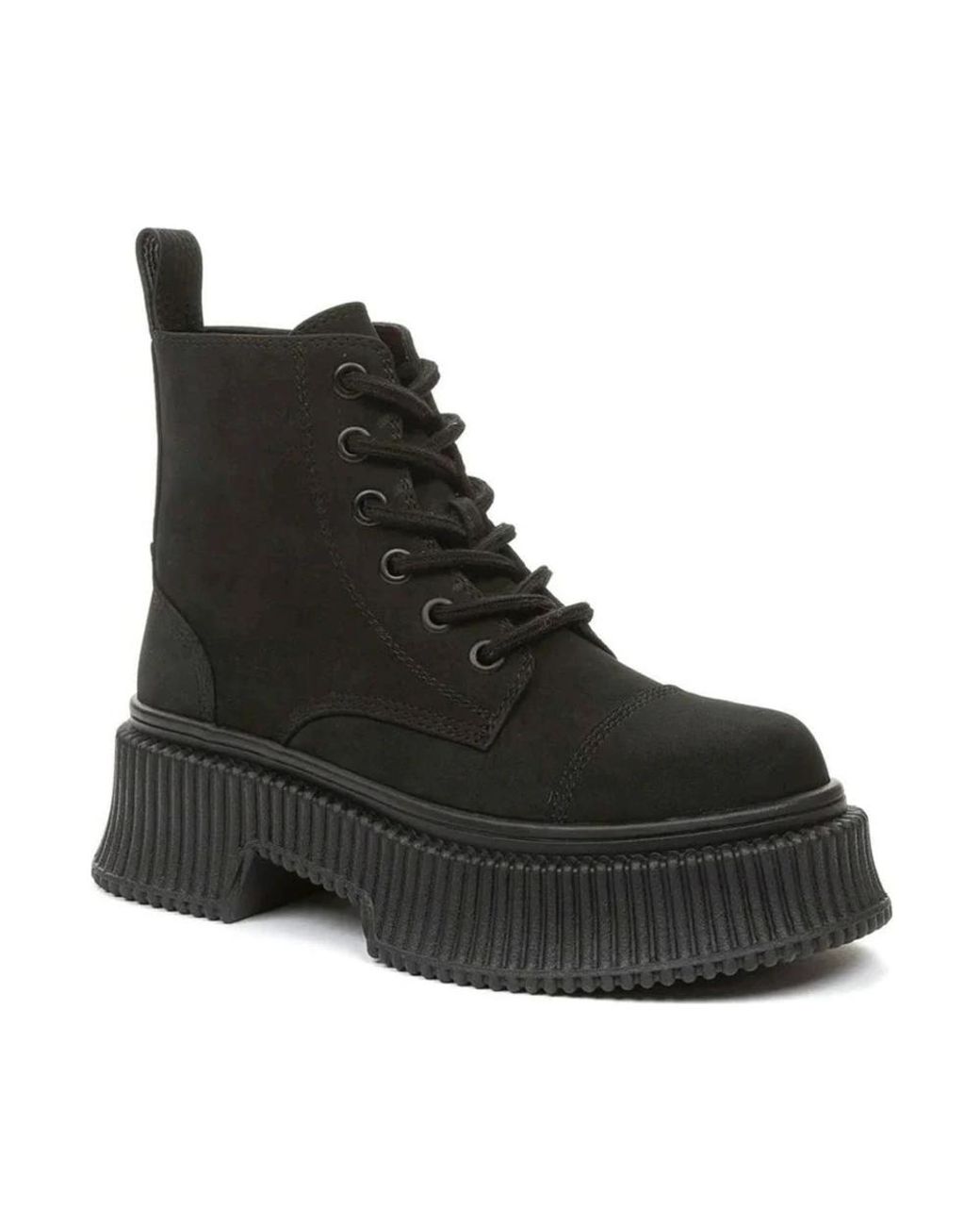 Betsy Black Lace-Up Boots