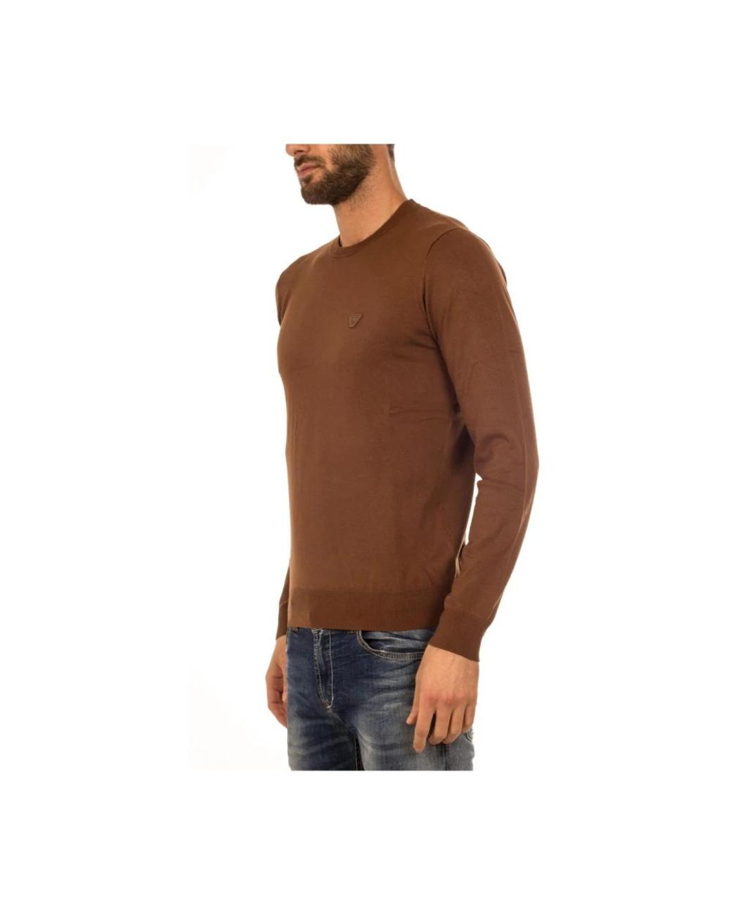 Armani Jeans Brown Round-Neck Knitwear for men
