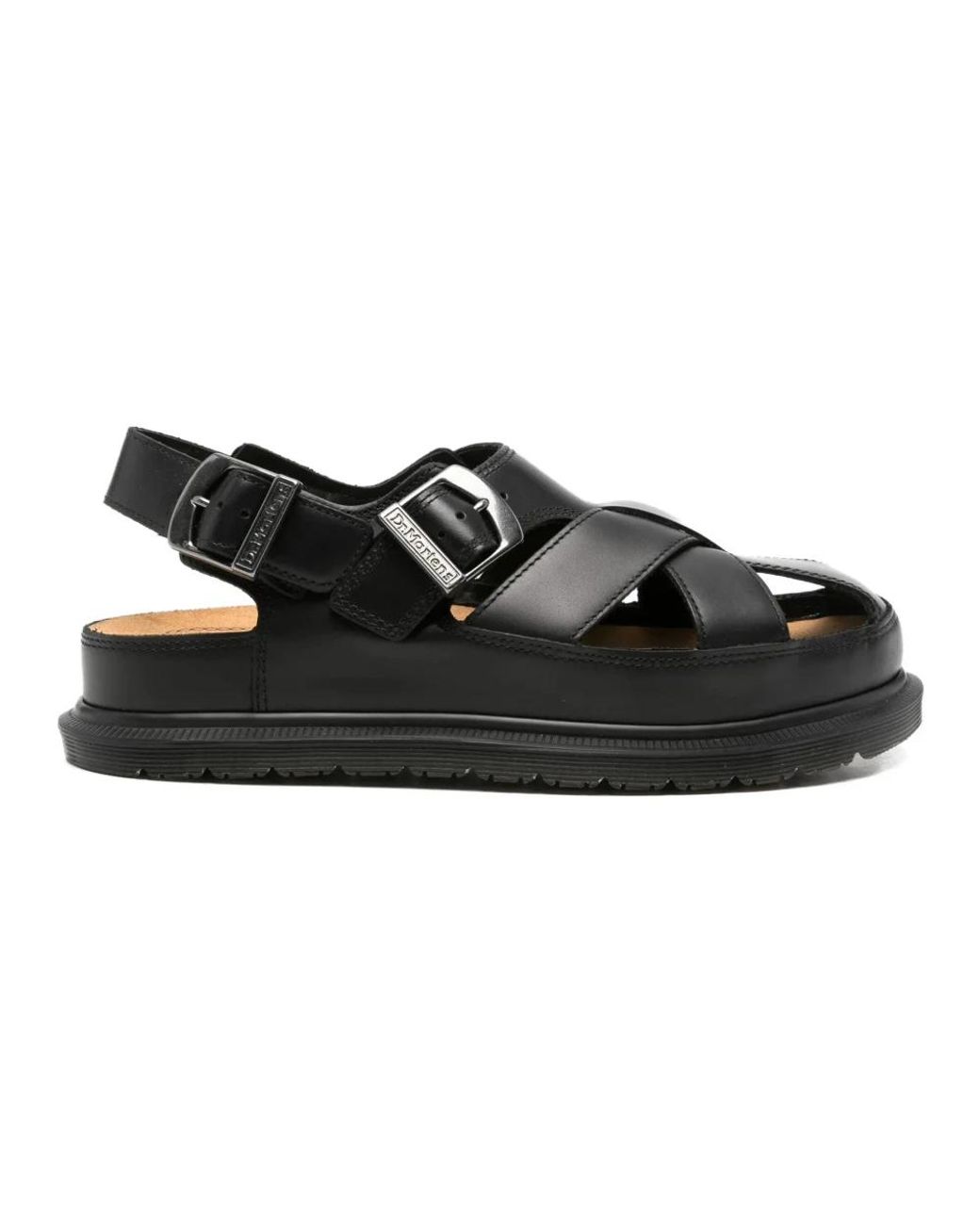 Dr. Martens Black Flat Sandals