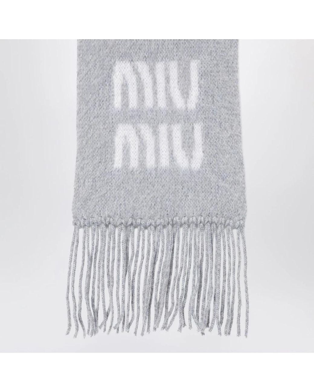 Miu Miu Gray Winter Scarves
