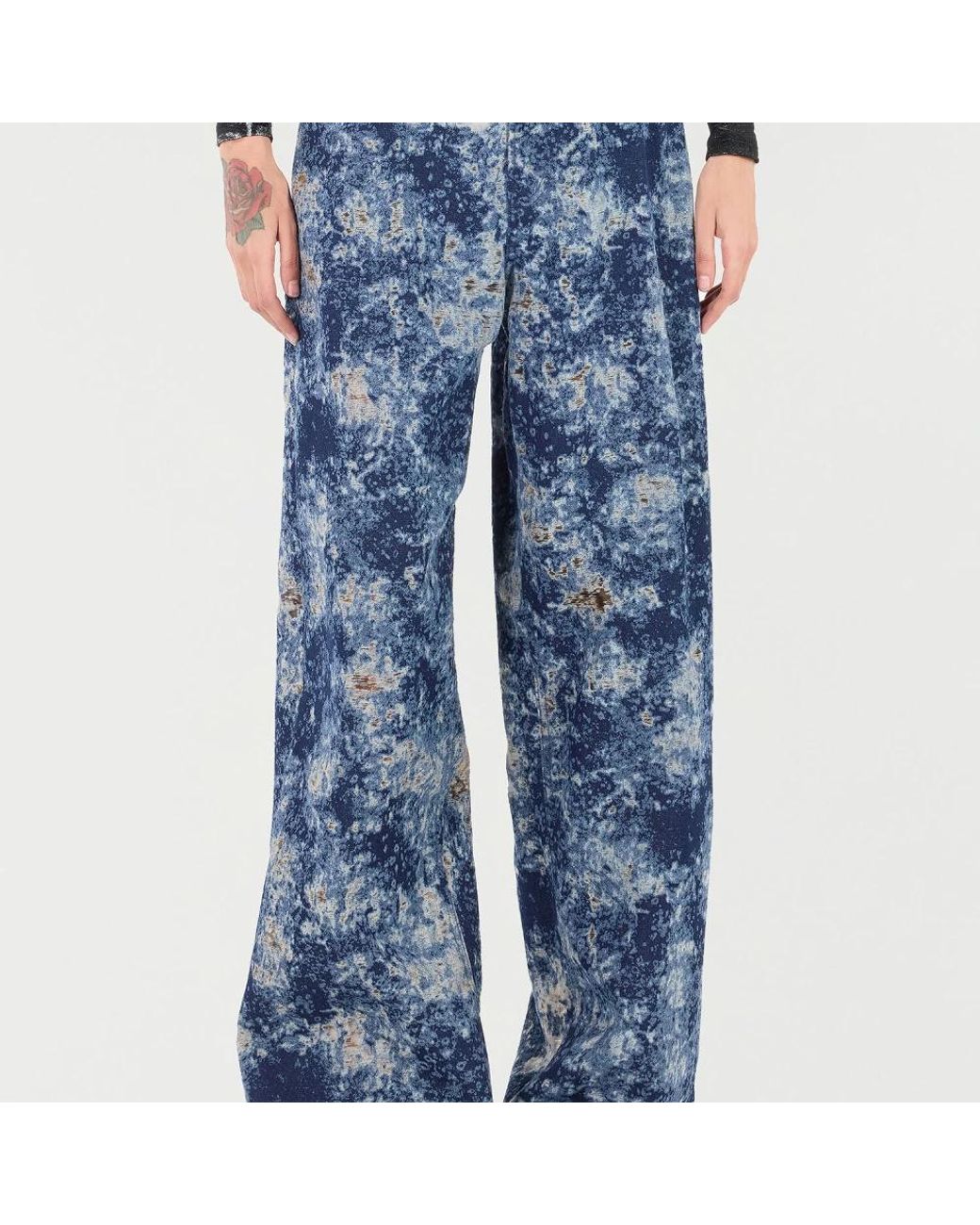 Roberto Cavalli Blue Wide Jeans
