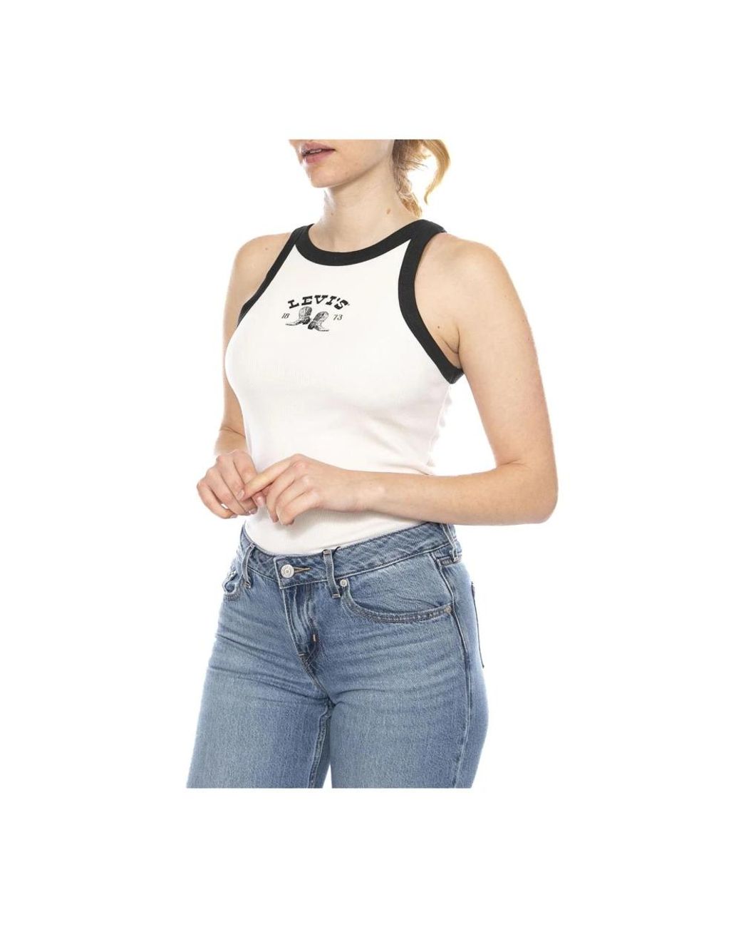 Sleeveless Tops Levi's de color Blue