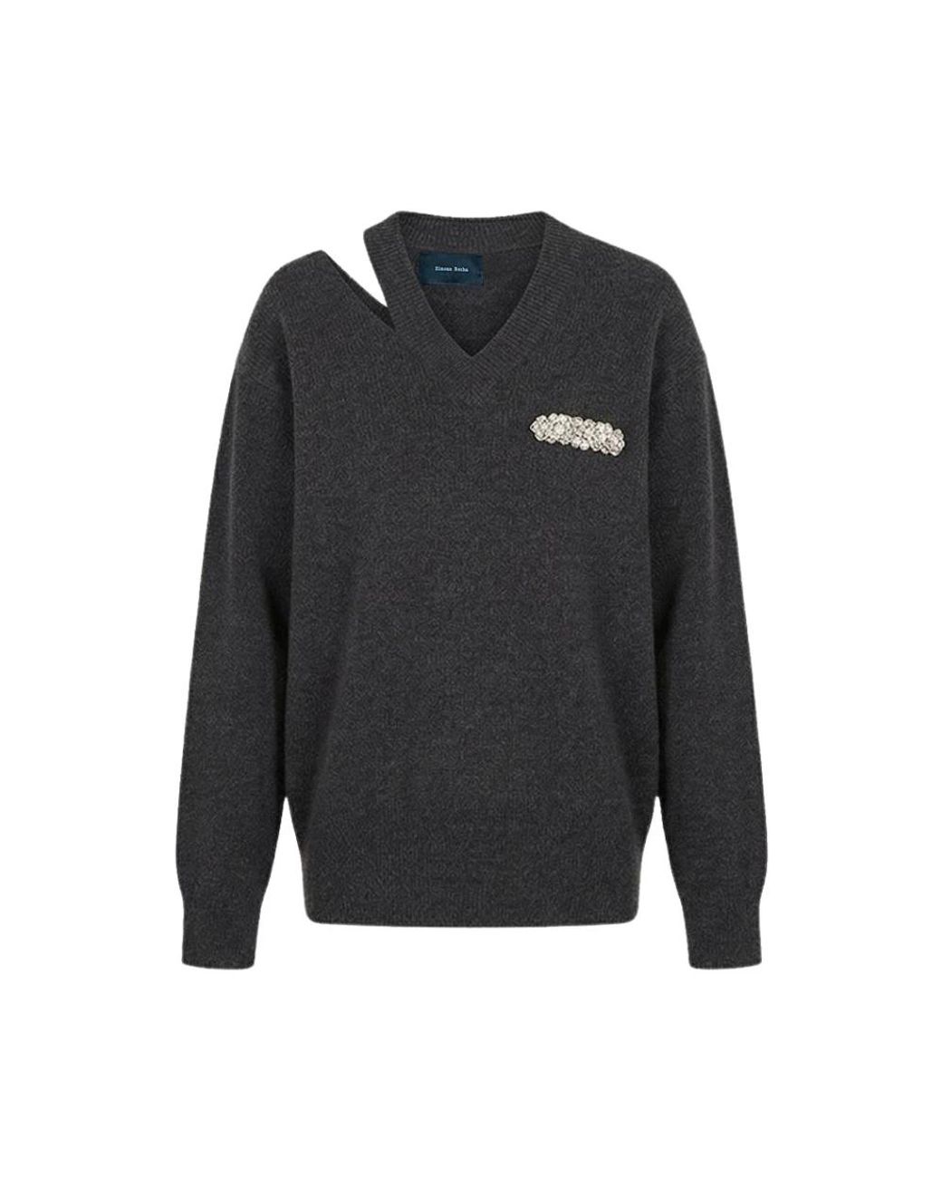 V-Neck Knitwear Simone Rocha de color Gray