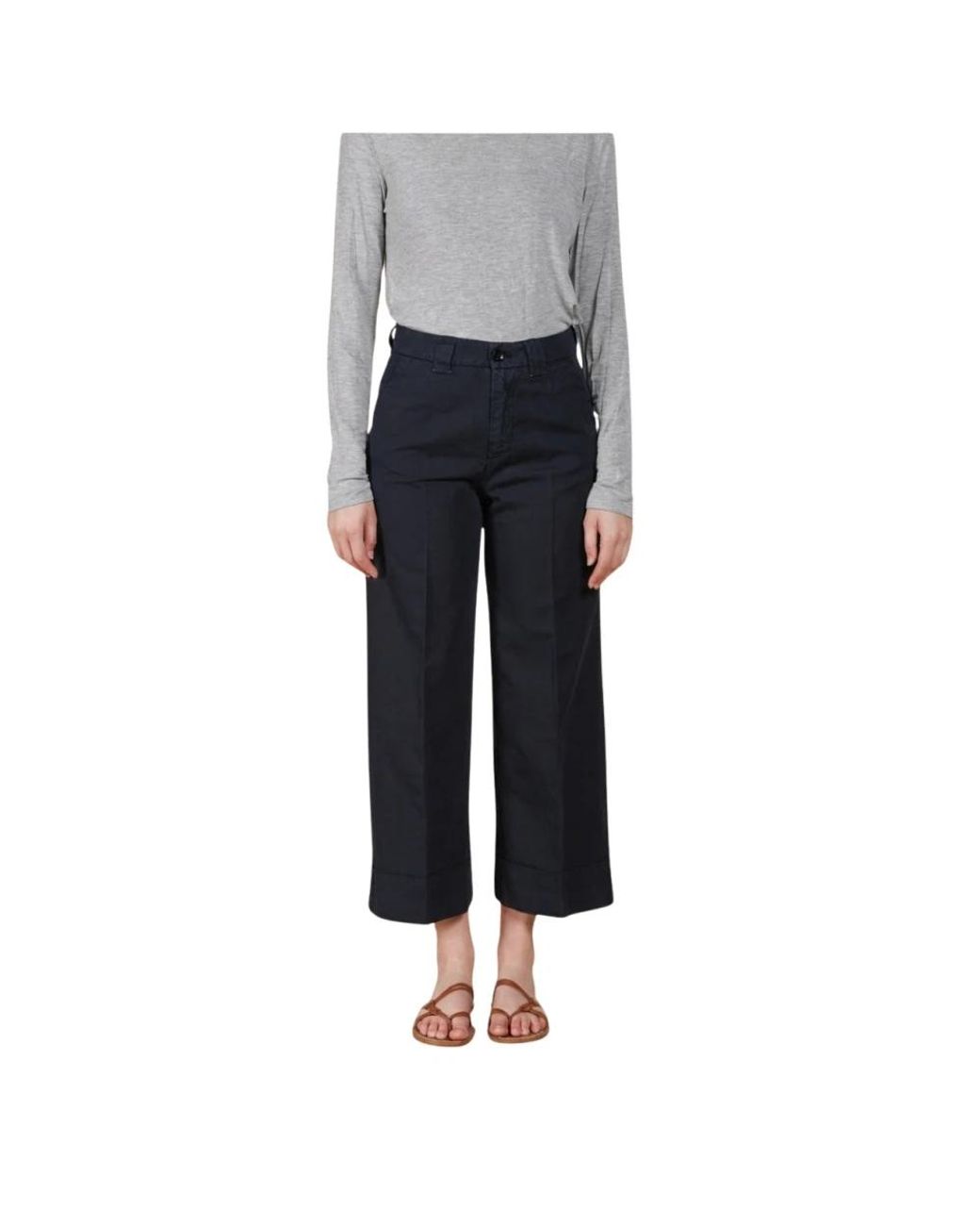 Mason's Black Cropped Trousers