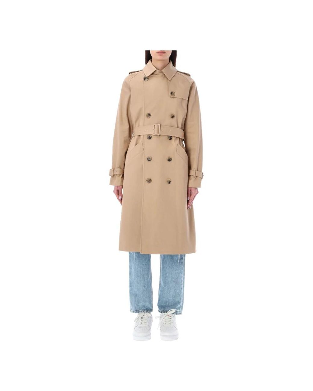 Gabardina Clásica Para Mujer, Mujer, Talla A.P.C. de color Natural
