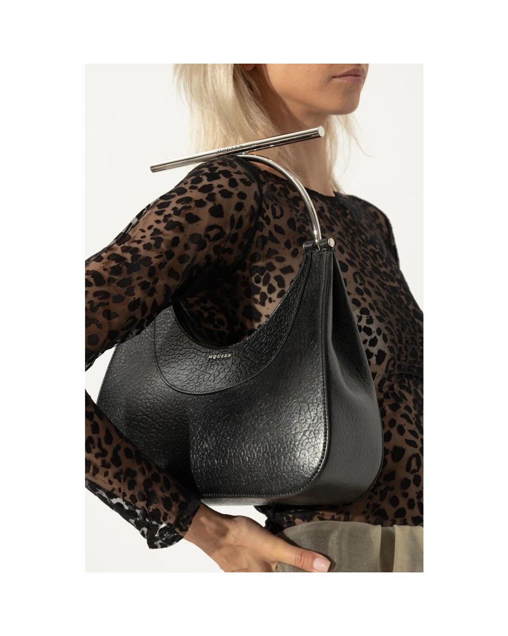 McQueen Black Shoulder Bags