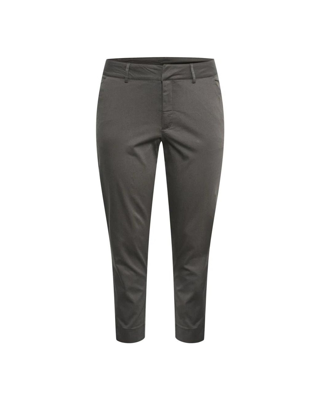 Kaffe Broeken ,Zwart ,Donkere Schaduw Cropped Chino Broek in het Gray