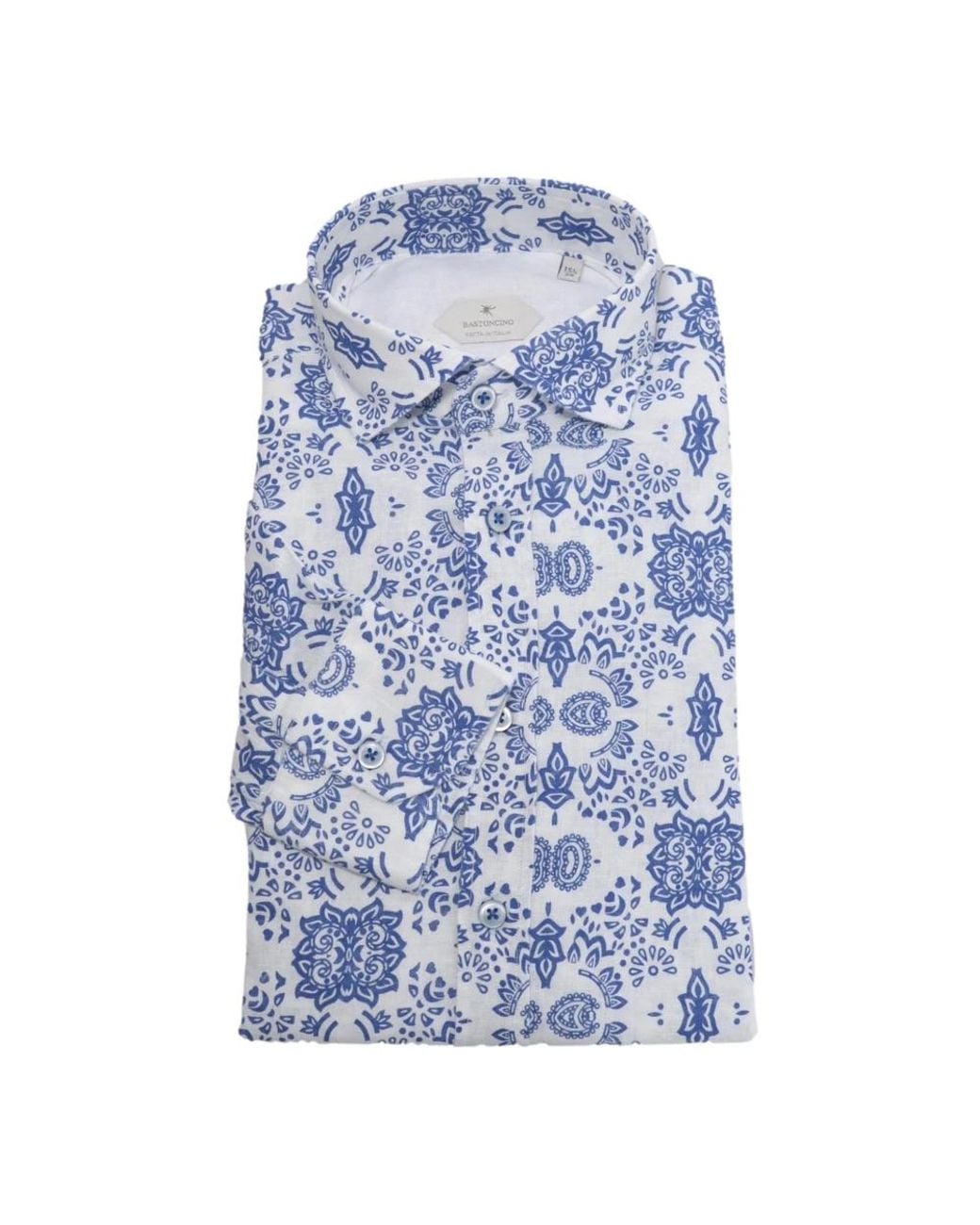 BASTONCINO Blue Casual Shirts for men