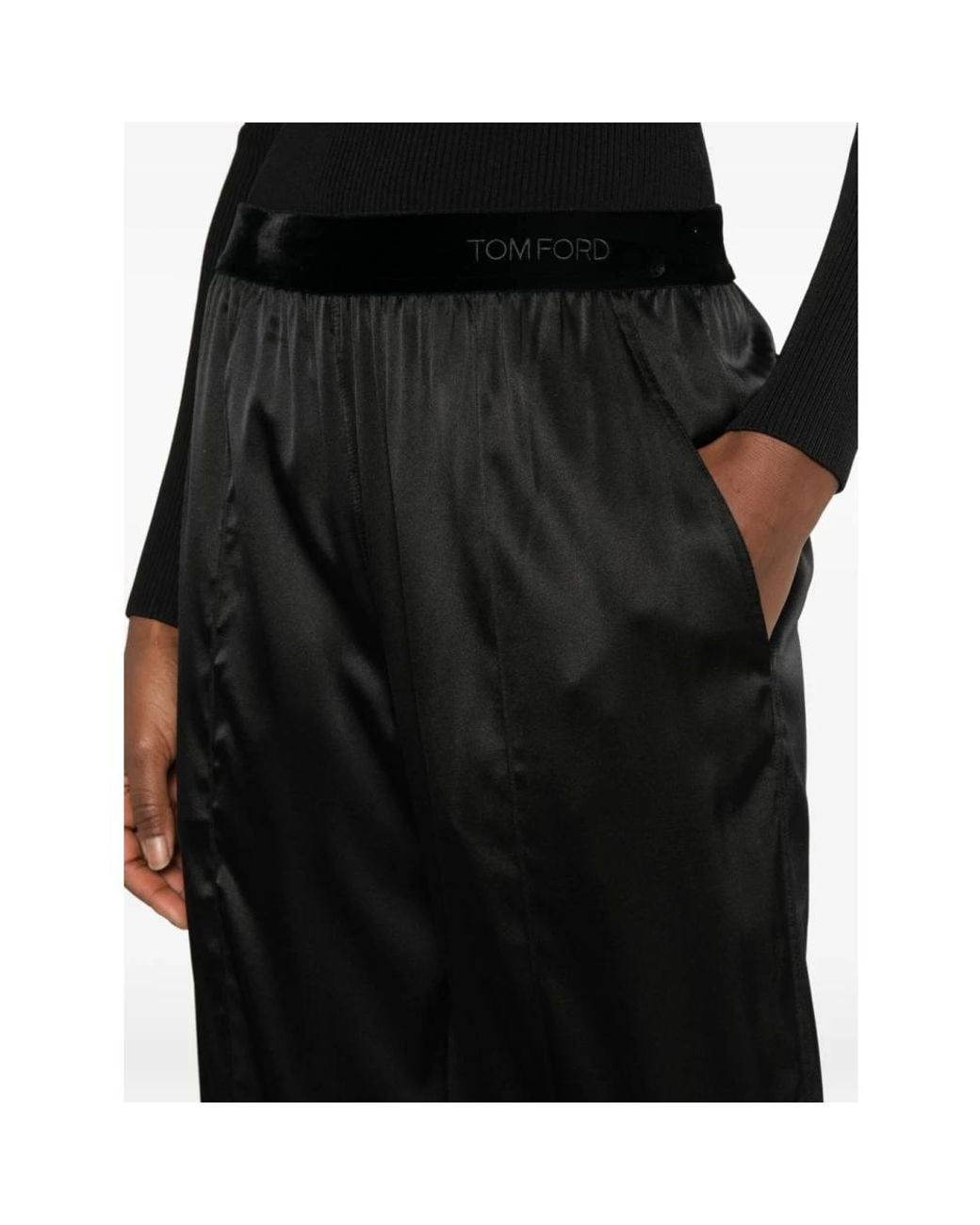 Tom Ford Black Straight Trousers