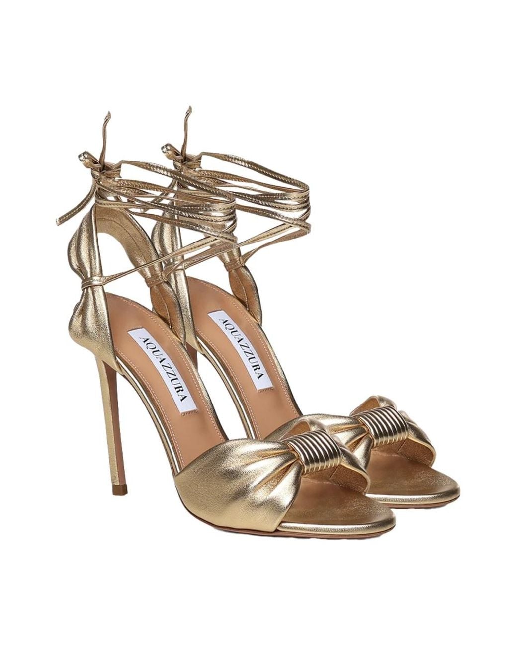 Aquazzura Metallic High Heel Sandals