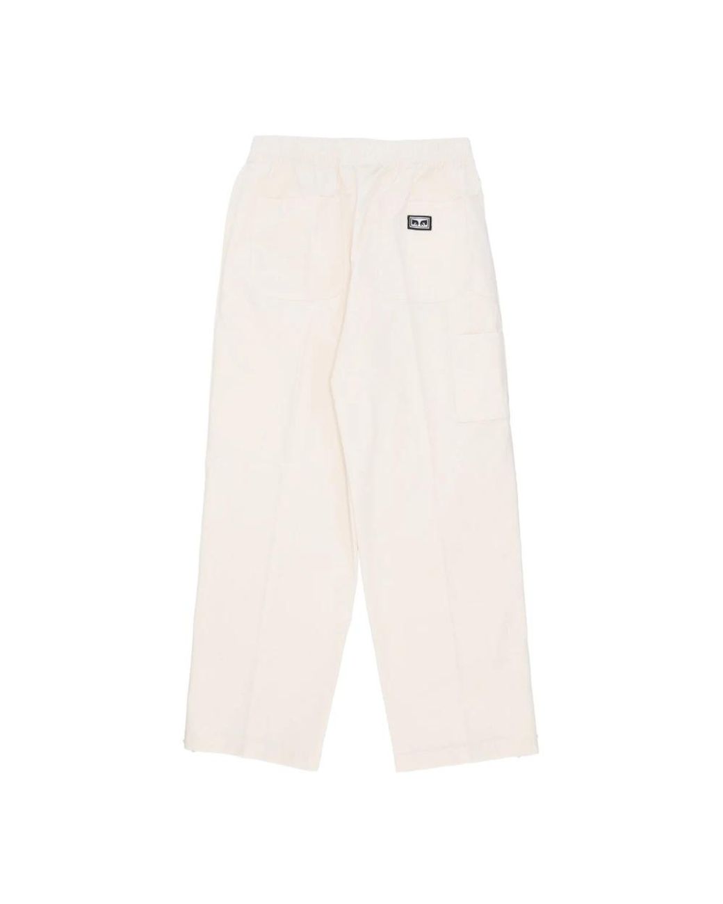 Obey White Straight Trousers for men